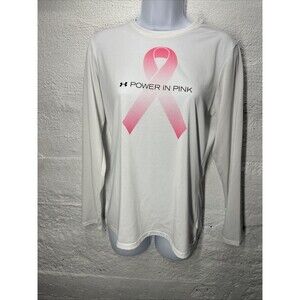 Women’s under Armour long sleeve power and pink Small